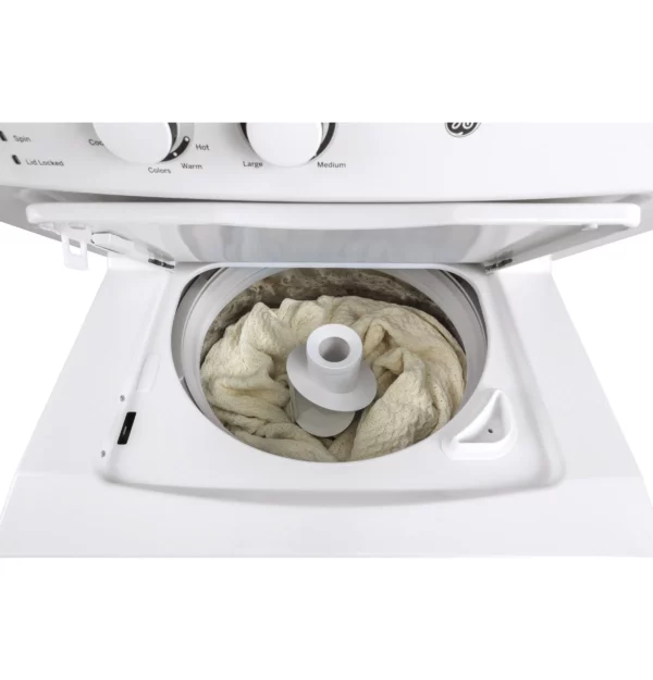 GE Laundry Center – 24", Washer 2.6 cu. ft. & Electric Dryer 4.4 cu. ft., White - GUD24ESMMWW - Image 4
