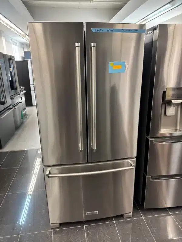 KitchenAid 33'' French Door Refrigerator, Water and Ice, 22.1 cu. ft, Stainless - KRFF302ESS - Image 4