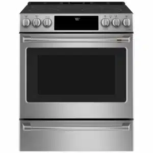 Cuisinière électrique Café 30 po, convection véritable, Air Fry, – CCES700P2MS1
