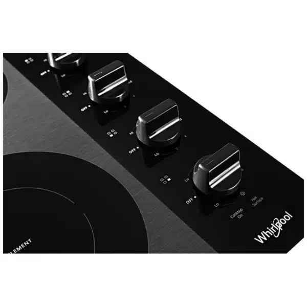 Plaque de cuisson électrique Whirlpool 24 po, 4 brûleurs, Noir - WCE55US4HB – Image 3