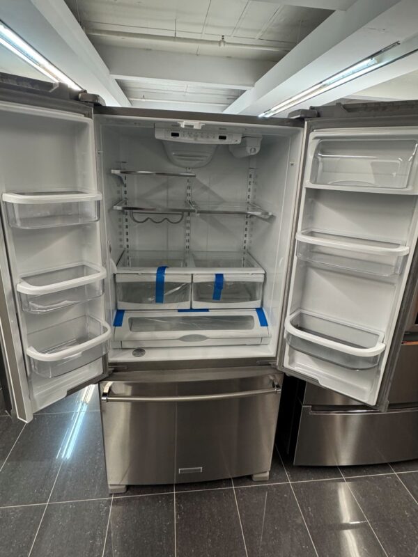 KitchenAid 33'' French Door Refrigerator, Water and Ice, 22.1 cu. ft, Stainless- KRFF302ESS - Image 5
