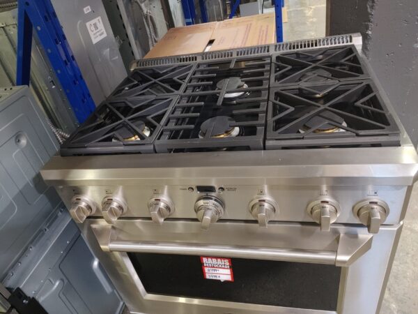 Cuisinière professionnelle au gaz 36’’, 6,2 pi.cu, 6 brûleurs, Stainless - ZGP366NRSS – Image 6