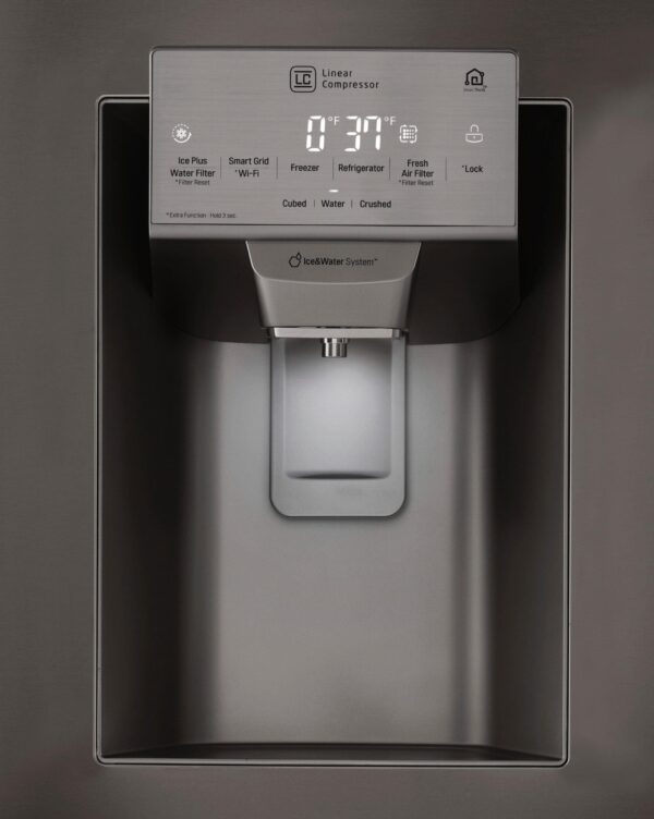 Réfrigérateur LG 36", Porte française, 28 pi.cu, Black stainless - LFXS28968D – Image 3