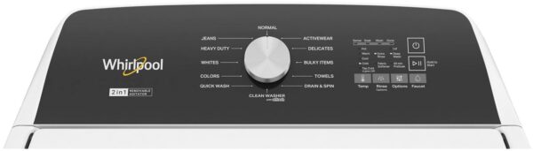 Laveuse-Sécheuse Whirlpool Blanche, Haute efficacité, Chargement vertical – Image 6
