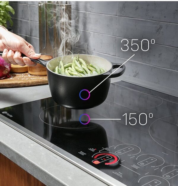 Plaque de cuisson intelligente à induction 36’’, Commandes tactiles, Noir - PHP7036DTBB – Image 3