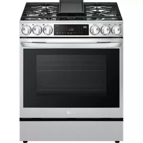 Cuisinière au gaz LG de 6.3 pi.cu, Friture à air, Wi-Fi, Stainless - LSGL6335F