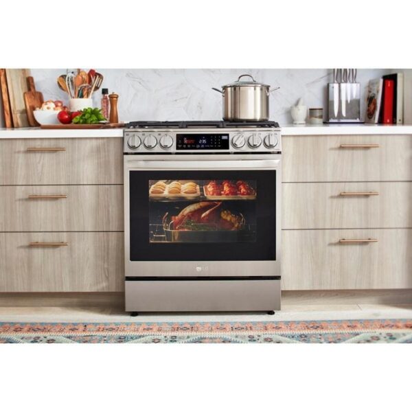 Cuisinière au gaz LG de 6.3 pi.cu, Friture à air, Wi-Fi, Stainless - LSGL6335F – Image 4