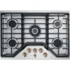 Plaque de cuisson au gaz 30", 5 brûleurs, 20 000 BTU, Stainless - CGP95303MS2