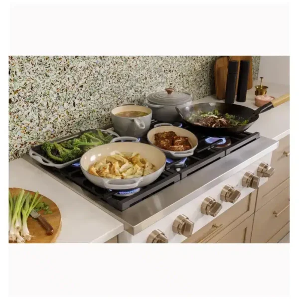 ​​Plaque de cuisson au gaz 36", 6 brûleurs, Style commercial, Stainless​ - CGU366P2TS1 – Image 4