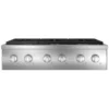​​Plaque de cuisson au gaz 36", 6 brûleurs, Style commercial, Stainless​ - CGU366P2TS1