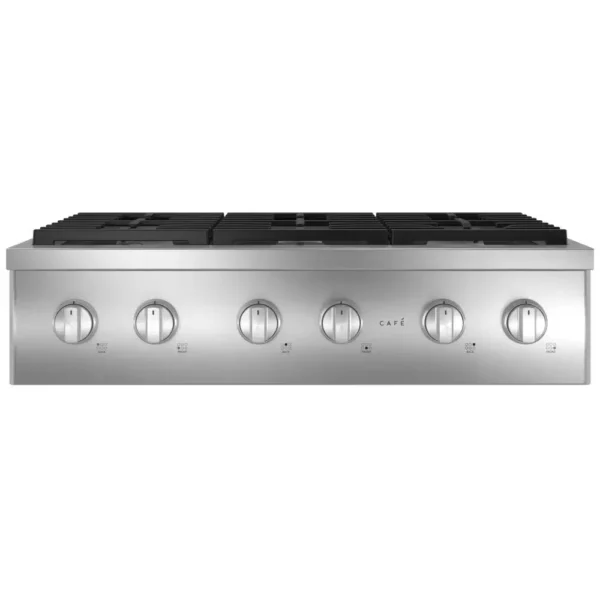 ​​Plaque de cuisson au gaz 36", 6 brûleurs, Style commercial, Stainless​ - CGU366P2TS1