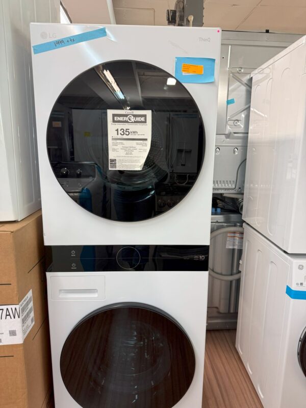 LG WashTower Laundry Center – 24", 3.1 & 4.2 cu. ft., AI DD, TurboWash 360, White - WKHC152HWA - Image 2