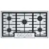 Plaque de cuisson au gaz 36", 20 000 BTU, Stainless, Bosch série Benchmark® - NGMP656UC