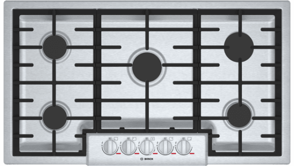 Plaque de cuisson au gaz 36", 20 000 BTU, Stainless, Bosch série Benchmark® - NGMP656UC – Image 2