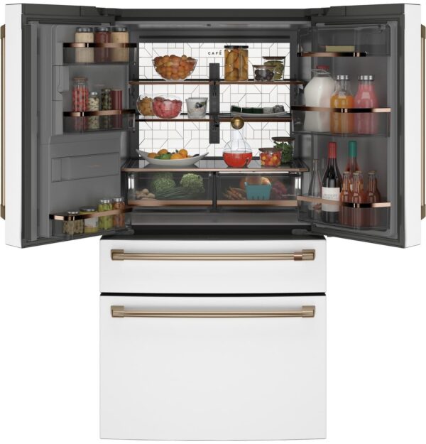 Réfrigérateur intelligent 36", 27.8 pi.cu, Tiroir congélateur double, Blanc mat - CVE28DP4NW2 – Image 2