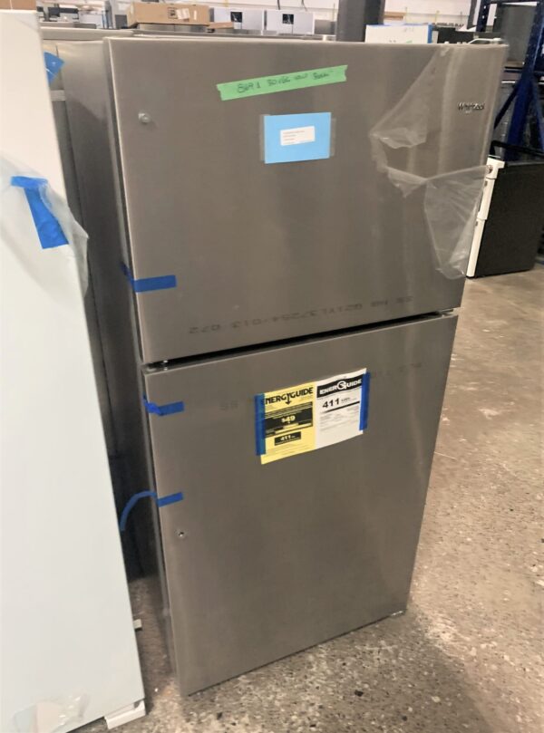 Réfrigérateur à Congélateur supérieur 30’’, Whirlpool, Stainless - WRT318FZDM – Image 3