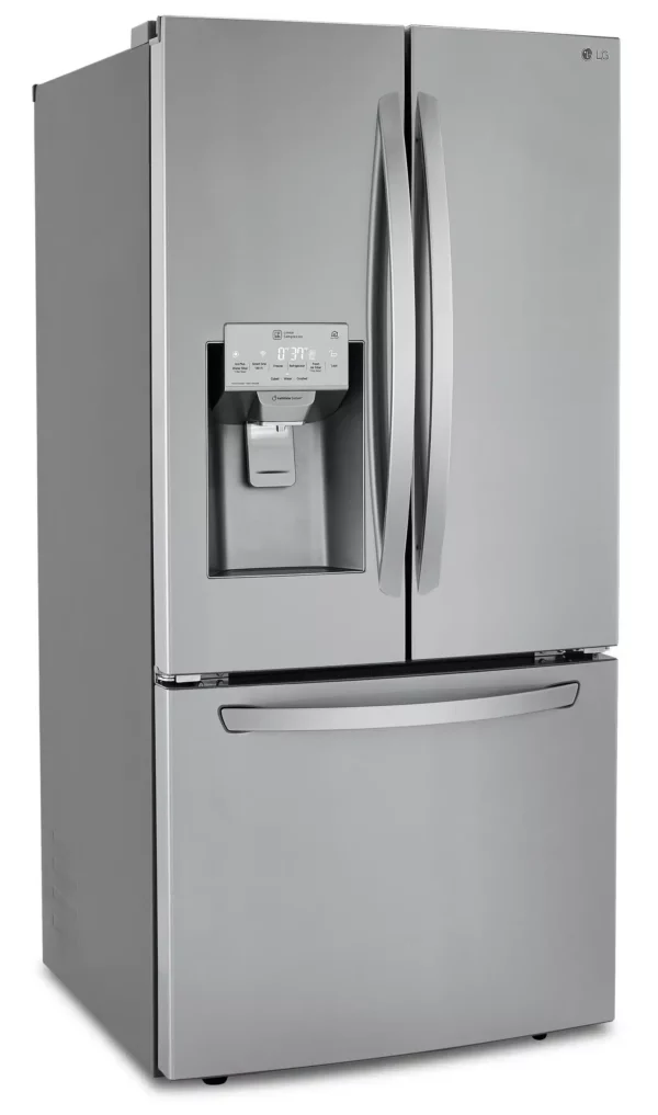 Réfrigérateur à porte française LG 33'', 25 pi.cu, Eau et glace, Stainless -  LRFXS2503S – Image 2