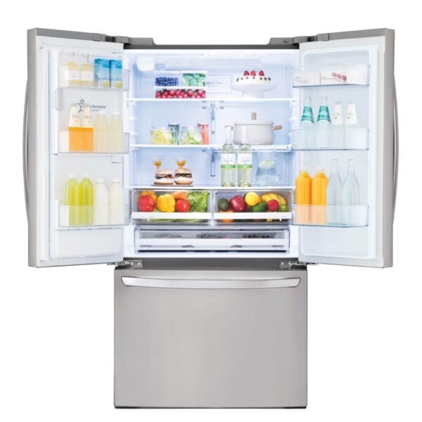 Réfrigérateur LG 36" à porte française, 27.9 pi.cu, Stainless - LFXS28968S – Image 2