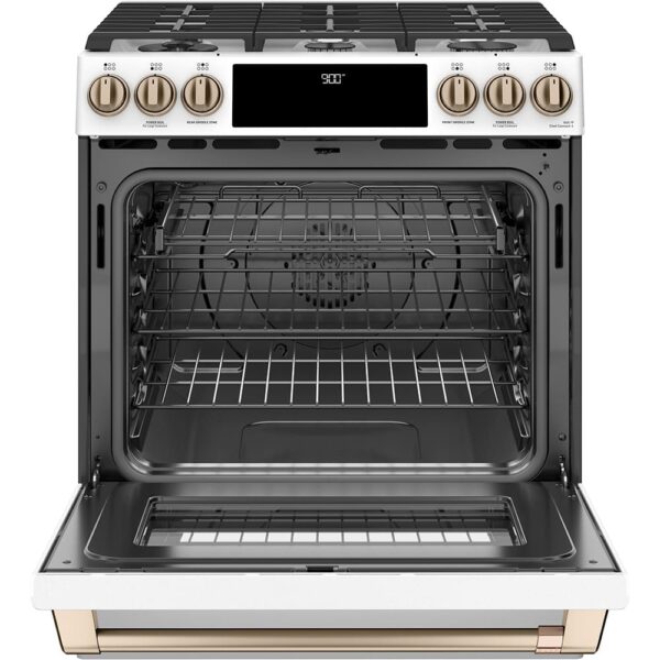 Cuisinière au gaz 30“, Bi-énergie, Convection, Tiroir-réchaud, Blanc mat - CC2S900P4MW2 – Image 3