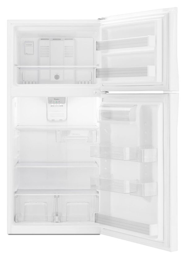 Réfrigérateur à Congélateur Supérieur Whirlpool 30’’, 19.2 pi.cu, Blanc - WRT549SZDW – Image 2