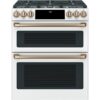 Cuisinière au gaz encastrée, Double four, Convection, Blanc mat - CCGS750P4MW2