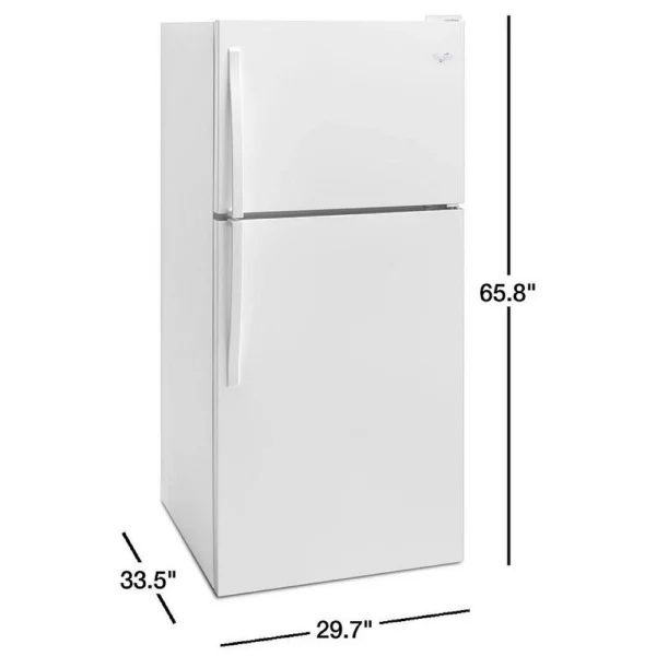 Whirlpool 30'', 18.2 cu.ft. Top Freezer Refrigerator, White-WRT318FZDW - Image 4