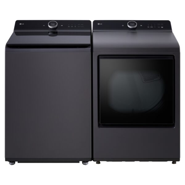 Ensemble laveuse-sécheuse LG 6,3/7,3 pi.cu, Acier noir, AI, TurboWash, EasyLoad