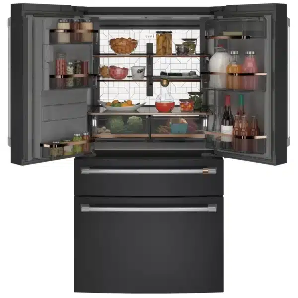 36'' Smart Refrigerator, 27.8 cu.ft, Double drawer freezer, Matte Black - CVE28DP3ND1 - Image 2