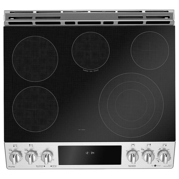 Cuisinière GE Encastrée 30’’, 5.3 pi.cu, Véritable convection européenne, Wi-Fi, Stainless- PCS940YMFS – Image 2