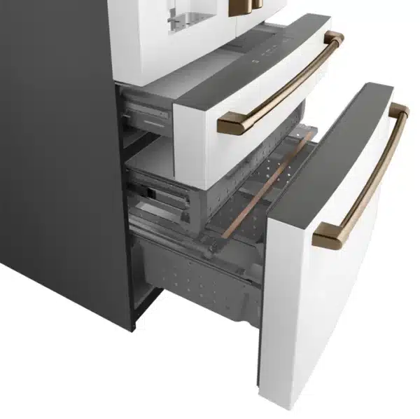Réfrigérateur intelligent 36’’, 27.8 pi.cu, Tiroir congélateur double, Blanc mat -CVE28DP4NW2 – Image 2