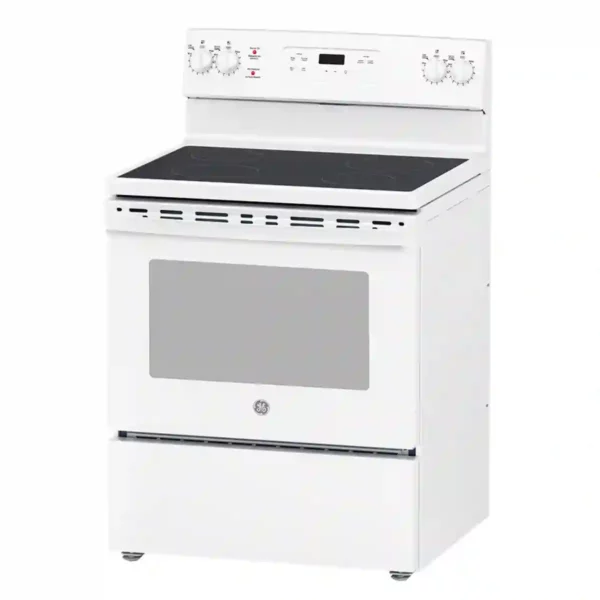 Cuisinière électrique 30’’, 5,0 pi.cu, 4 Bruleurs Blanc, GE - JCBS630DKWW – Image 2