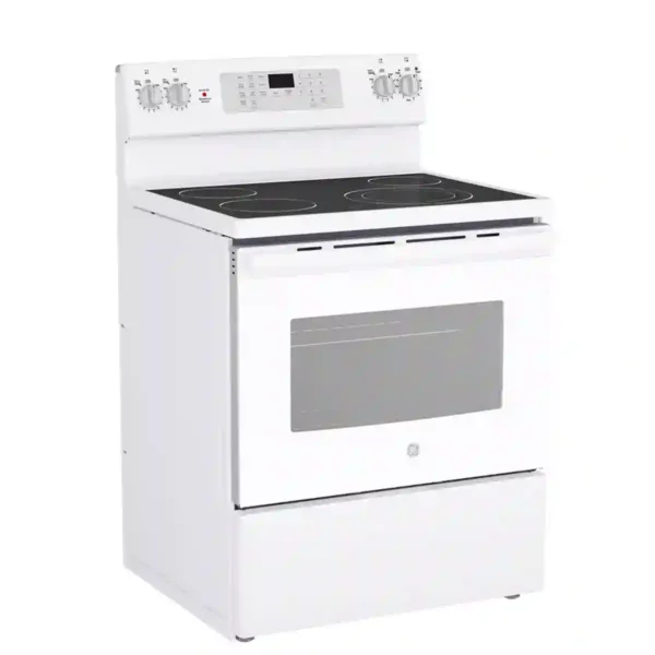 Cuisinière électrique à convection autonome GE 30 po avec friteuse à air sans préchauffage - JCB830DVWW – Image 4