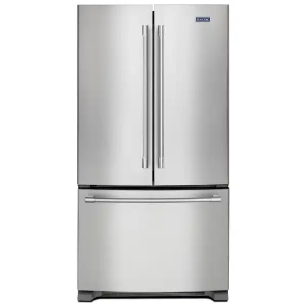 Maytag MRFF5033PZ Bottom Freezer French Door Refrigerator, 33 inch Width, ENERGY STAR Certified, 22.1 cu. ft. Capacity, Water Dispenser (Interior), Ice Dispenser (Freezer Located), Stainless Steel colour