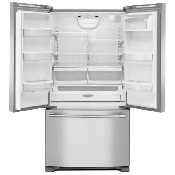 Maytag MRFF5033PZ Bottom Freezer French Door Refrigerator, 33 inch Width, ENERGY STAR Certified, 22.1 cu. ft. Capacity, Water Dispenser (Interior), Ice Dispenser (Freezer Located), Stainless Steel colour - Image 3