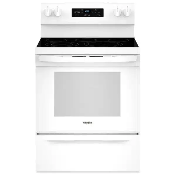 Cuisinière whirlpool autoportante à convection 30’’, 5 brûleurs, Air Fry, Blanc – YWFES5030RW
