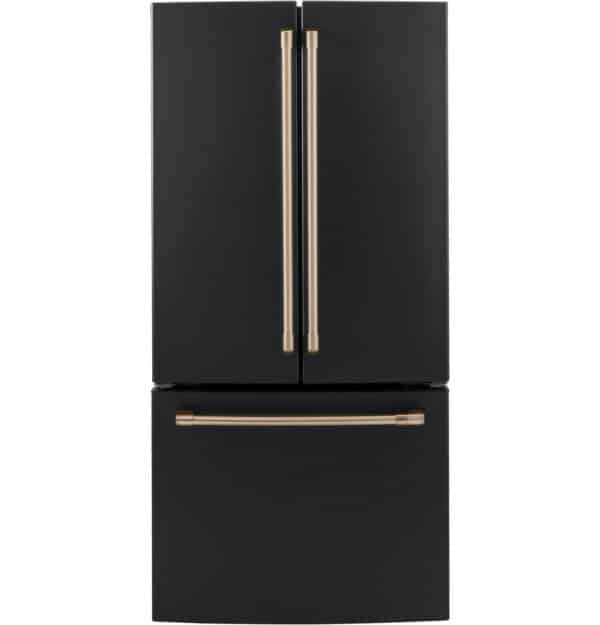 Réfrigérateur Café à portes françaises – 33", 18.6 pi³, Noir mat, Distributeur d’eau intérieur - CWE19SP3NTD1