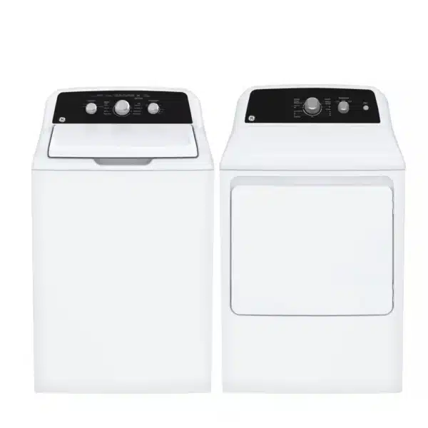 Combo GE 4.4 cu. ft. Washer & 6.2 cu. ft. Electric Dryer – GTW334BMRWS & GTX34EBMRWS