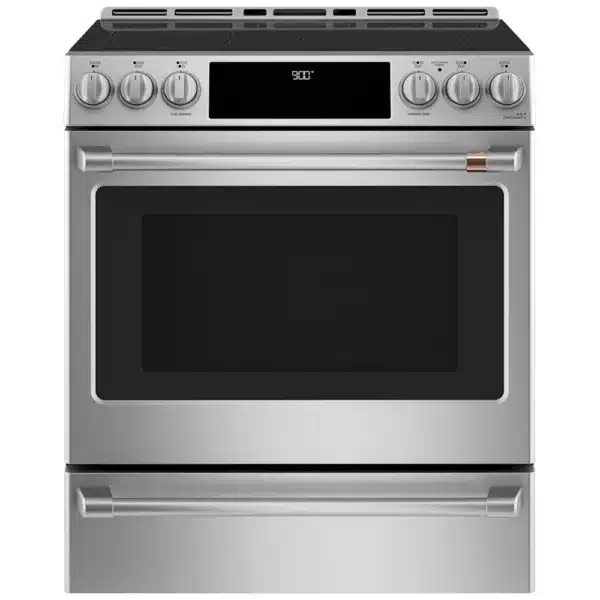 Cuisinière à induction Café – 30 po, 5 éléments, Air Fry, Convection, Tiroir-réchaud, Sonde, Inox - CCHS900P2MS1