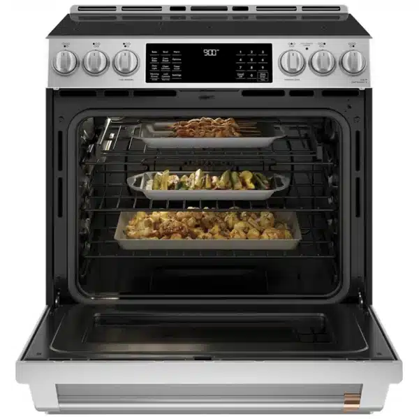 Cuisinière à induction Café – 30 po, 5 éléments, Air Fry, Convection, Tiroir-réchaud, Sonde, Inox - CCHS900P2MS1 – Image 3