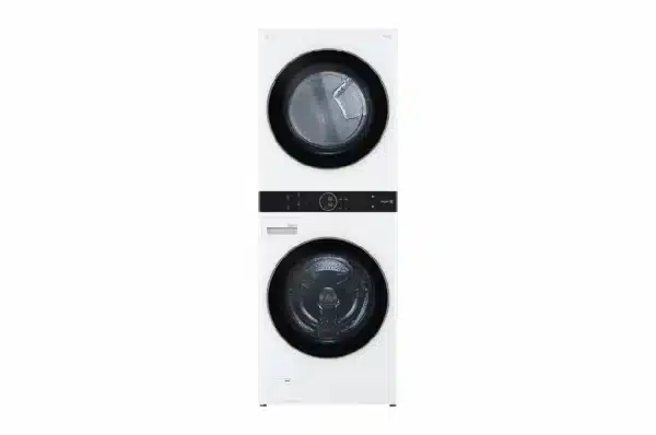 Combo laveuse-sécheuse superposée LG – 27", 5.2 pi³ + 7.4 pi³, Blanc, Électrique, Wi-Fi, TurboWash - WKEX200HWA