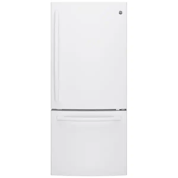 GE Bottom Freezer Refrigerator – 30", 20.9 cu. ft., White, ENERGY STAR - GDE21DGKSKWW