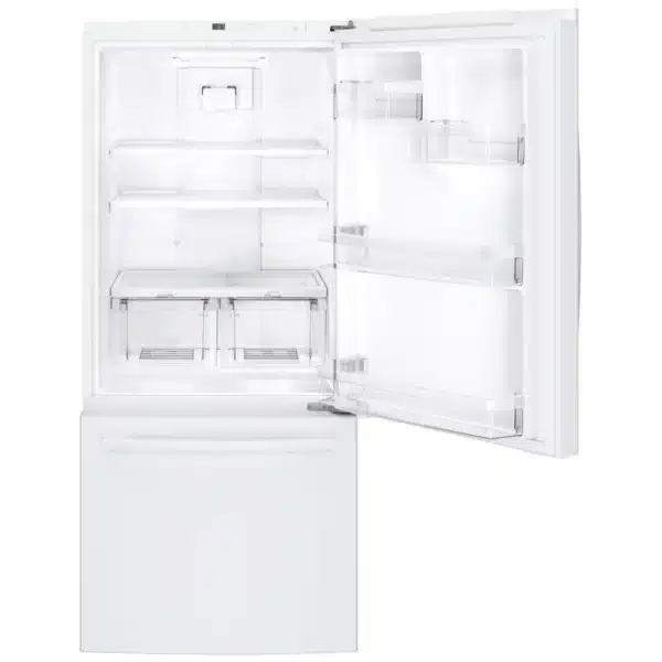 GE Bottom Freezer Refrigerator – 30", 20.9 cu. ft., White, ENERGY STAR - GDE21DGKSKWW - Image 2