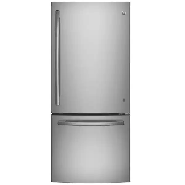 Réfrigérateur GE 21 pi³ à congélateur inférieur – acier inox résistant aux traces – GDE21DYRKFS