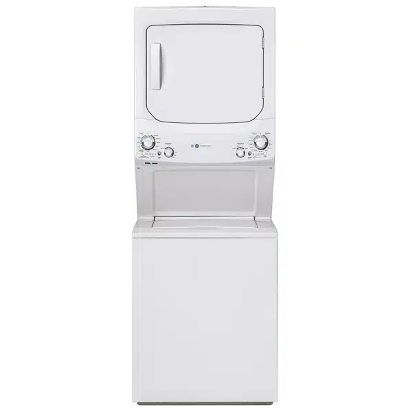 Centre de buanderie GE – 27", Laveuse 4.5 pi³ & Sécheuse 5.9 pi³, Blanc - GUD27EEMNWW