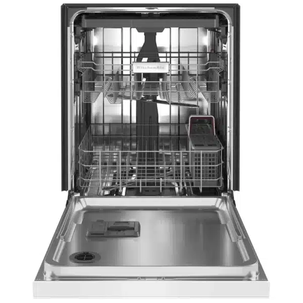 KitchenAid Dishwasher – 24", White, 44 dB, 5 Cycles, 13 Place Settings, Stainless Steel Interior - KDFE204KWH - Image 2