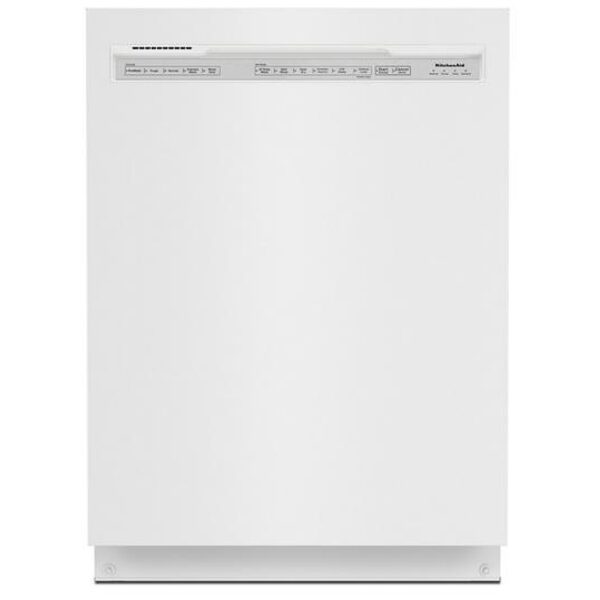 KitchenAid Dishwasher – 24", White, 44 dB, 5 Cycles, 13 Place Settings, Stainless Steel Interior - KDFE204KWH