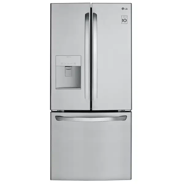 LG French Door Refrigerator – 30", 21.8 cu. ft., Stainless Steel, Water Dispenser - LRFWS2200S