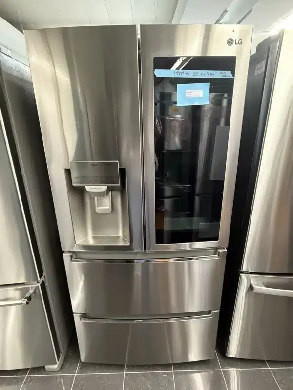 LG 33'' French Door Refrigerator, InstaView Door, Counter Depth, Stainless- LRMVC1803S - Image 4