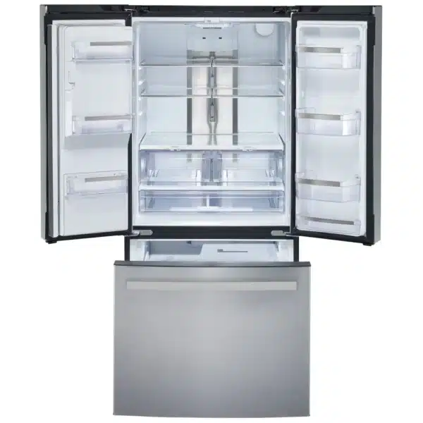 GE Profile French Door Refrigerator – 33", 24.8 cu. ft., Stainless, External Water & Ice Dispenser - PFE24HYRCFS - Image 2