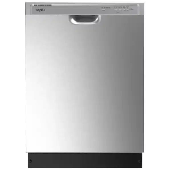 Whirlpool Dishwasher – 24", Stainless Steel, 57 dB, 4 Cycles, 12 Place Settings, Triple Filtration - WDF341PAPM